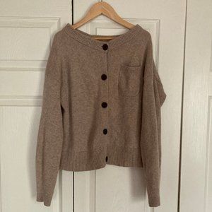 TOAST Wool Cashmere Cardigan Biscuit Tan Small